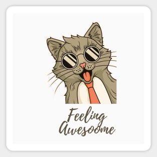 Awesome funny cat design Sticker